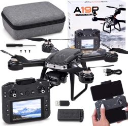 Dron RC A19P s HD kamerou, ovladačem s displejem a vyhýbáním překážkám