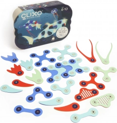 clixo ocean creatures magnetická stavebnice 24 ks, svítící ve tmě