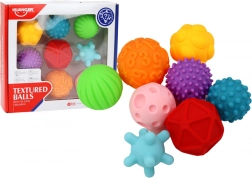 Senzorické míčky různorodých textur 8 ks barevné