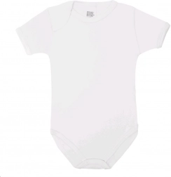 luxusní bavlněné body s krátkým rukávem new baby – bílé