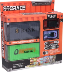 Kontejnerové město - Stavebnice s auty a doplňky