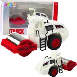 Stavební parní válec s kovovým válcem, světly a zvuky