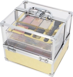 Kosmetický akrylátový kufřík Glam – zlatý