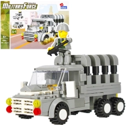 Stavebnice armádní nákladní vůz s minifigurkou