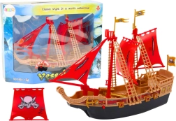 Piratská loď se světly a zvuky na kolečkách – černá