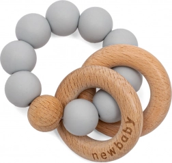 Kousátko s kuličkami New Baby šedá
