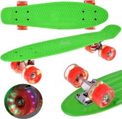 LED skateboard se svítícími kolečky