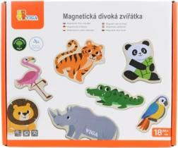 Dřevěné magnetky divoká zvířata Viga