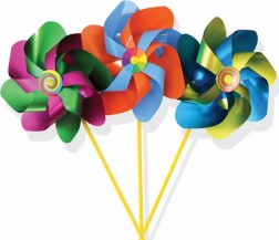 Pestrobarevný maxi větrník A 22 × 42 cm