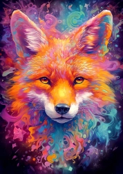 Puzzle Ohnivá liška 1000 dílků