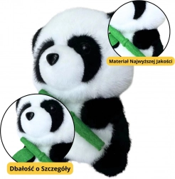 Plyšová panda s bambusem 18cm