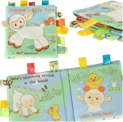 Dětská smyslová knížka s ovečkou a štítky