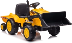 Elektrický dětský traktor s přívěsem žlutý