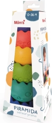 Pastelová senzorická pyramida pro miminka