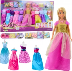 Velká módní sada Anlily Panenka s šaty a doplňky 24ks