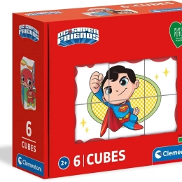 Obrázkové kostky DC Super Friends Play for Future (6 kostek) – Clementoni