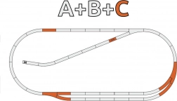 Roco geoLINE sada kolejí C s podložím – paralelní úsek H0