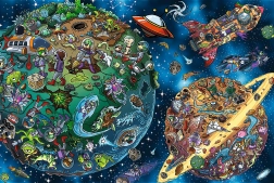 Puzzle Treflíci ve vesmíru