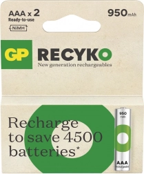 Akumulátory AAA Ni-MH 950mAh 2ks GP ReCyko