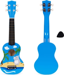 Dětské ukulele ze dřeva se 4 nylonovými strunami a trsátkem ECOTOYS