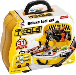Sada nářadí pro malé kutily v kufříku ve tvaru autíčka