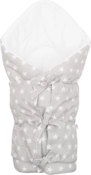 Klasická šněrovací zavinovačka New Baby Hvězdičky šedo-bílá