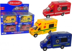 Záchranná vozidla s frikčním pohonem - Policie, Hasiči, Ambulance