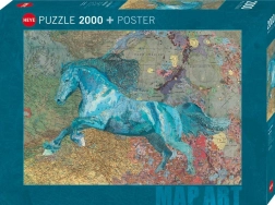 Puzzle HEYE Map Art: kůň 2000 dílků