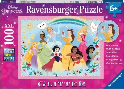 RAVENSBURGER třpytivé puzzle DISNEY princezny xxl 100 dílků