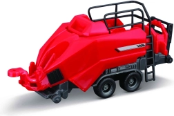 Bburago farmářský traktor MASSEY FERGUSON 8740S s 3 přívěsy 10 cm dárková sada