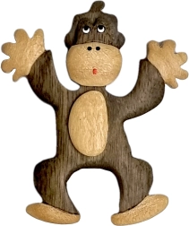 Dřevěná magnetka na lednici – opice 2Kids Toys