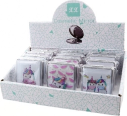 Přesýpací kapesní zrcátko s jednorožci