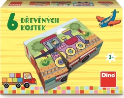 Dino obrázkové kostky Dopravní prostředky, 6 kostek