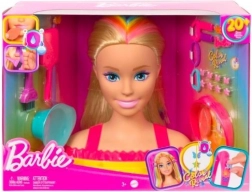 Barbie hlava na česání a stylování s měnící se barvou, 20dílná sada