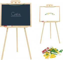 Jeujura dřevěný stojan s multifunkční tabulí