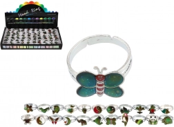 Nastavitelný prstýnek měnící barvu podle teploty – mix druhů