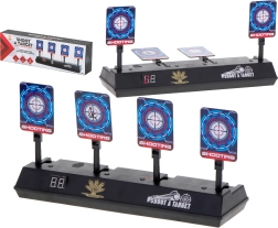 Elektronický střelecký terč se 4 cíli s digitálním počítadlem