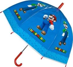 průhledný manuální deštník super mario