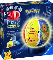 3D puzzle svítící koule POKÉMON 72 dílků