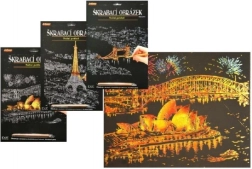 ARTLOVER škrabací obrázek zlatý – noční pohled na operu v Sydney