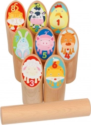 Vikingská hra kubb zvířátka