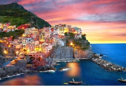 Puzzle Manarola za soumraku Itálie 2000 dílků
