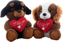 Plyšový pejsek se srdíčkem 21 cm
