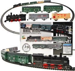 Elektrický vláček s lokomotivou a vagóny