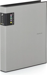 Pořadač A4 PASTELINI, šedý, 2kroužkový laminovaný