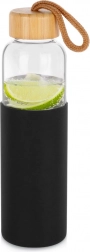 Skleněná láhev na vodu se silikonovým obalem 500 ml