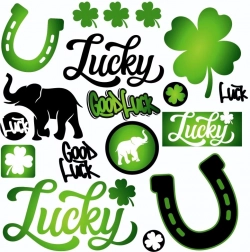 Naprasovací nálepky jetel – malý arch