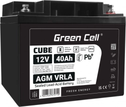 Agm vrla akumulátor 12 V 40 Ah ip54 green cell cube