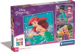 Puzzle DISNEY PRINCESS 3×48 dílků – CLEMENTONI