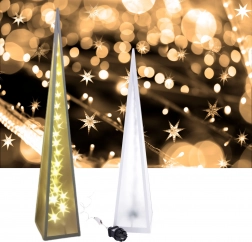 Vánoční LED lampa s rotujícími hvězdami 45 cm